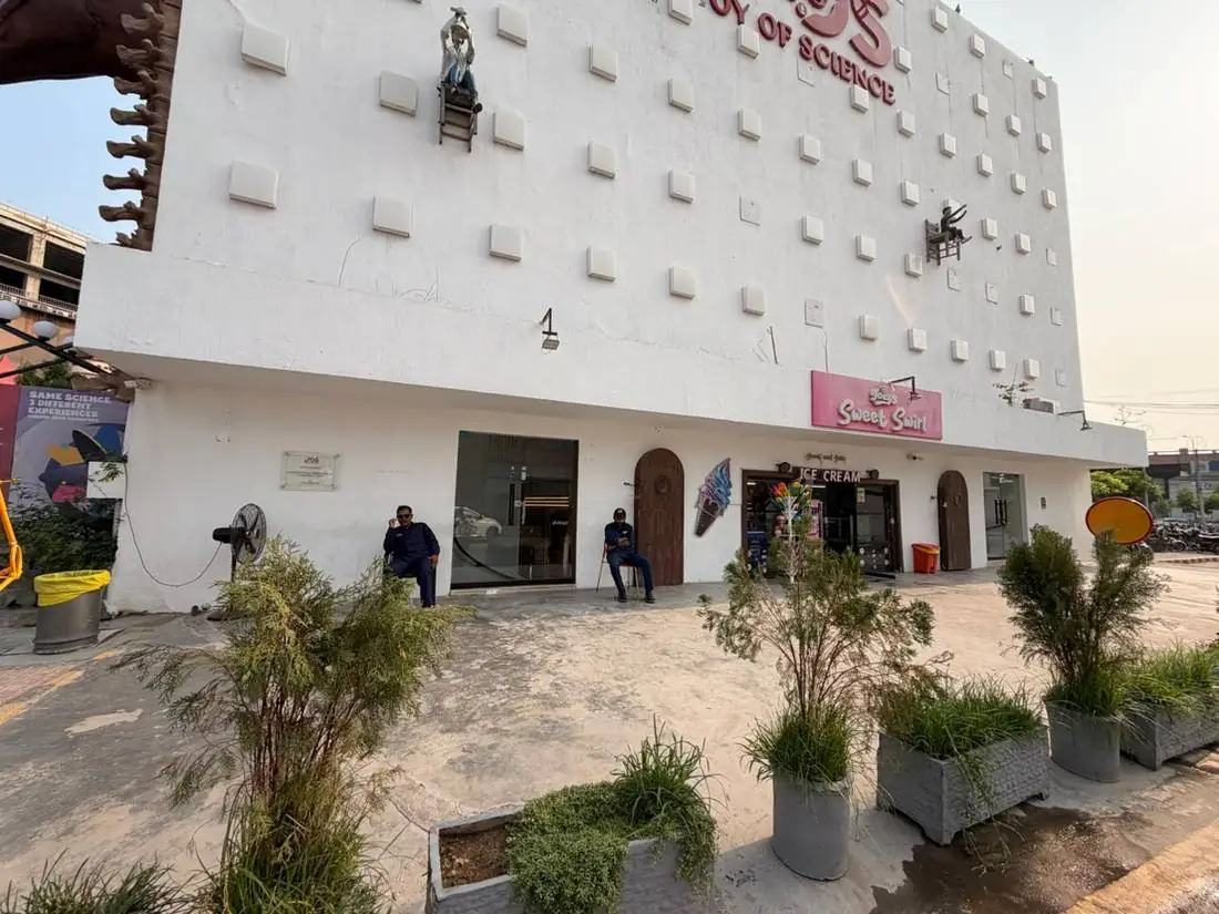 Approaching the entrance of Joy of Science, Fortress Stadium, Lahore
